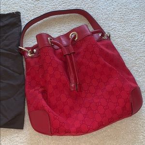 Authentic Gucci red shoulder bag